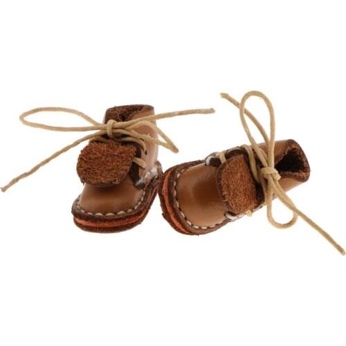 Pair of Fashion Lace up Ankle Boots Shoes for Blythe Doll Clothes Dress up