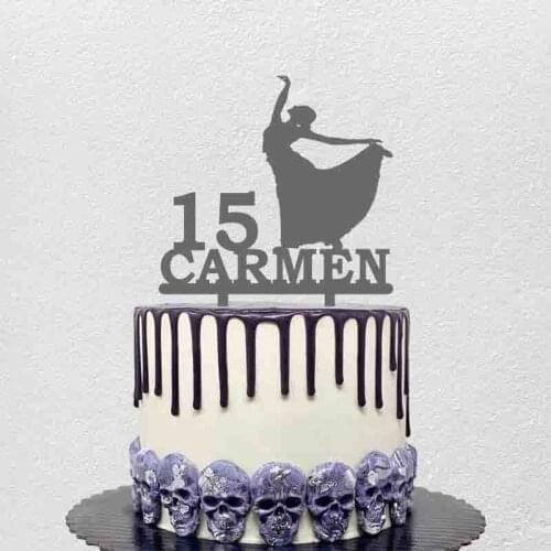 Personalized Dancing Cake Topper Custom Name Age Girl Dancing Topper For Girls Birthday Party Decoration Cake Topper