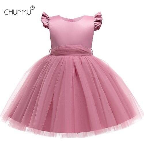 Girls Dress Elegant Lace Tutu Bridesmaid Kids Dresses For Girls Children Princess Dress Party Wedding Dress 3-10 Years Vestido