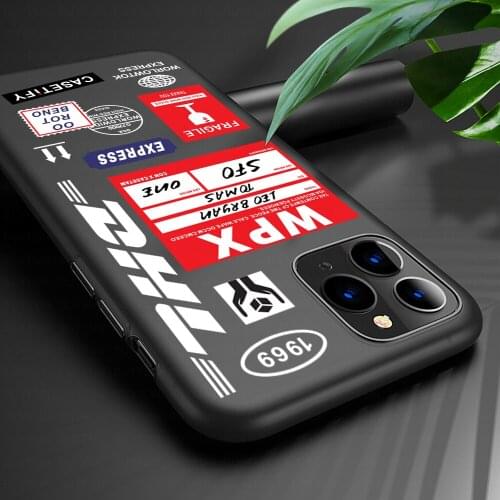 Simple DHL Logistics Label Phone Case For Iphone 11 Pro X XS Max 6 7 8 Plus Soft Silicon Cover Coque Fundas On iphone11