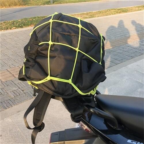 6 Hooks 30*30cm Motorcycle Mesh Net Bag Luggage Cargo Bungee Net Bag Storage Carrier Bag Helmet Holder for Motorcycle Scooter