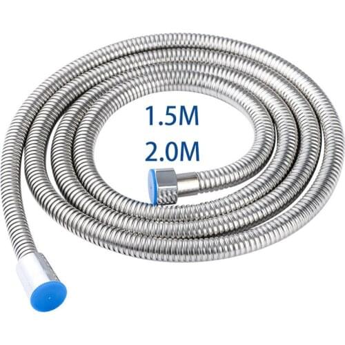 General Shower Hose 1.5/2 Meter Stainless Steel Plumbing Hoses Flexible Bathroom Bath Shower Tube Head Silicone Hose Water Pipe