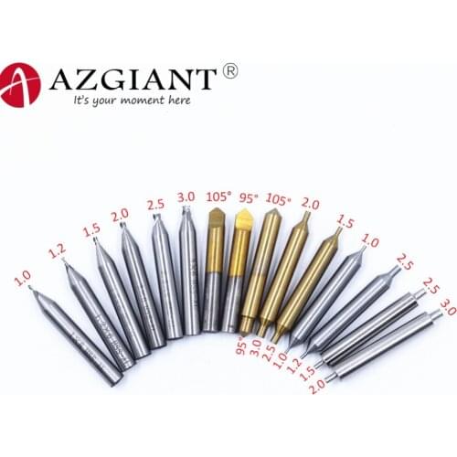 1.0/1.2/1.5/2.0/2.5/3.0mm tracer probe Milling Cutter Engraving Edge Cutter CNC Router Bits End Mill for Car Key Cutting drill