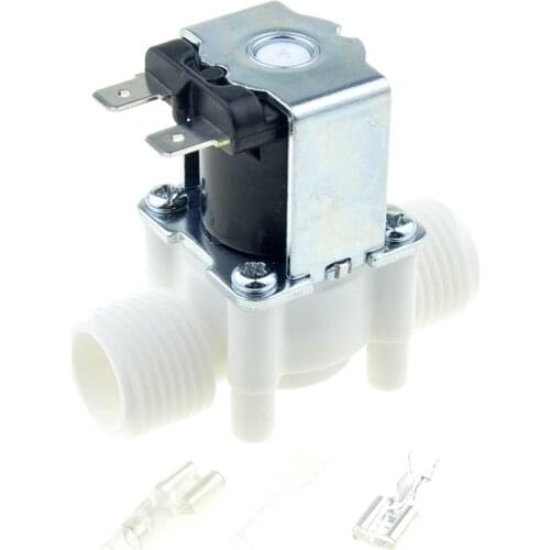 1/2 BSP Male Thread Electric Plastic Solenoid Valve 12V 24V 220V Normal Closed Inlet Water valve RO Water Reverse Osmosis System