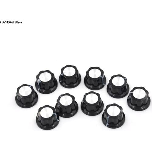 10pcs Black MF-A01 Bakelite Potentiometer Potentiometer Knob Cap Diameter 20MM