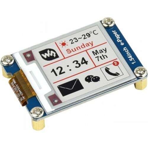 200x200, 1.54inch E-Ink Display Module, Three-Color,SPI Interface