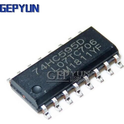 50PCS 74HC595D 74HC595 SOP16 SOP SN74HC595DR SMD Gepyun