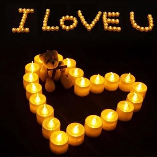 50pcs Led Tea Candle Light Xmas Party Wedding Birthday Candles Safety Home Decoration