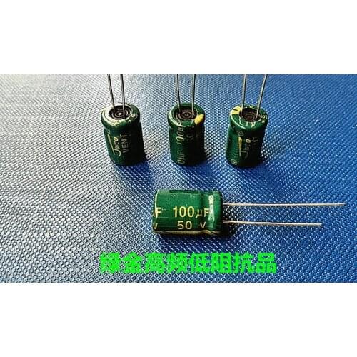 LOW ESR JWCO Aluminum Electrolytic Capacitor 50V 100UF 8*12MM