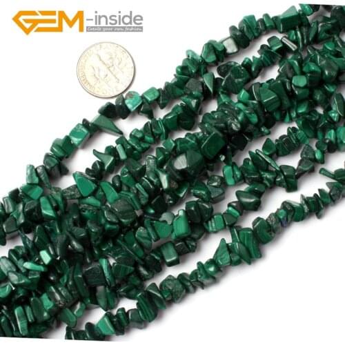 Free shipping! 7---8 mm Malachite Stone Chips Beads Natural chrysocolla Stone Beads Loose Beads For bracelet Making Strand 34"