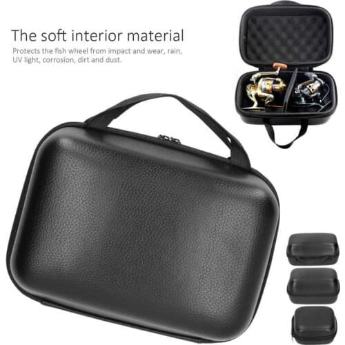 Fishing Reel Bag Spinning Reel Case Cover PU Leather Fishing Reel Protector Shockproof Waterproof Fishing Tackle Storage Case