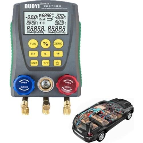 Refrigeration Pressure Gauge Digital Manifold Pressure Gauge Vacuum Pressure T5UC