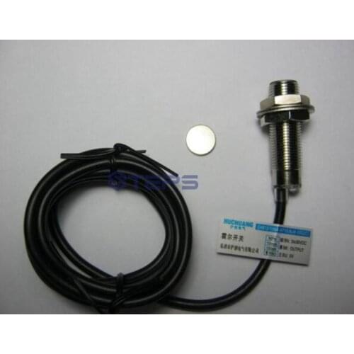 Free shipping A hall effect sensor proximity switch DC5-30V NPN three wire normally open diameter 12mm