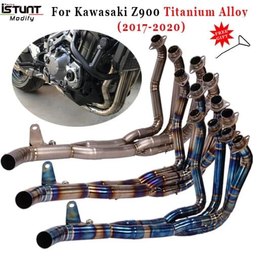 For Kawasaki Z900 2017 2018 2019 2020 Motorcycle Full System Modifed Exhaust Escape Titanium Alloy Front Middle Link Pipe