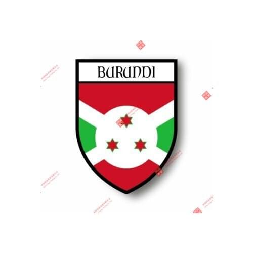 Personality Stickers Decal Souvenir Vinyl Car Shield City Flag World Crest Burundi Car Decal Decoration Laptop