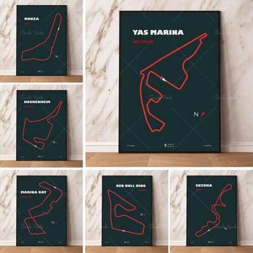 Race Track Map | F1 poster | Minimalist Glow Effect | Portugal GP Layout | Formula 1 digital print wall art decor | Algarve F1