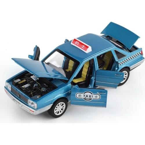 Classic 1:32 Sanata taxi alloy car model,die-casting sound and light pull back model,exquisite collection&gift,free shipping