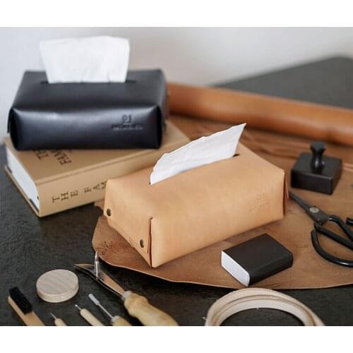 Storage Leather Tissue Box Nordic Container Napkin Toilet Baby Wipes Case Tissue Holder Servilletero Tissue Boxes BY50TB