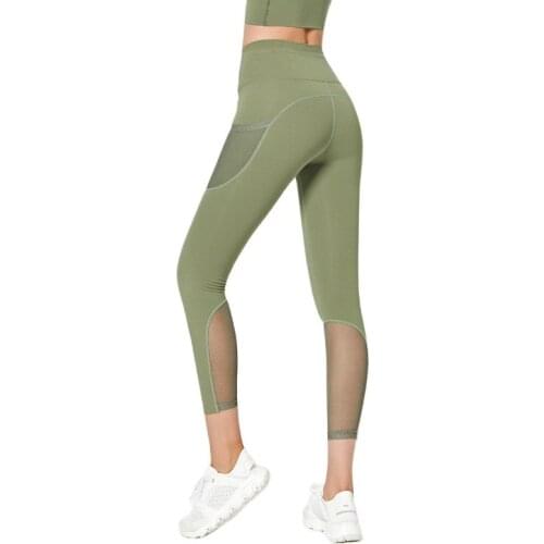Gauze Patchwork Women Push Up Plus Size Leggings Sports Gym Running Tights Pants Fitness Sportswear Training Jogging Leggins