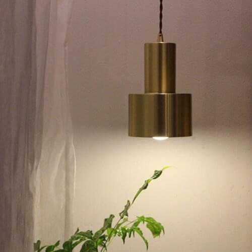 Copper small chandelier restaurant bar bedside study kitchen bathroom retro creative personality Nordic Japanese modern lamps