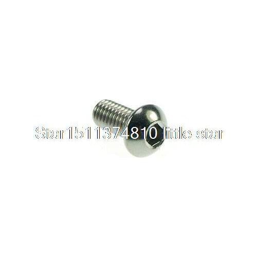 Lot100 Metric Thread M5*14mm Stainless Steel inside Round Hexagon Bolts Screws
