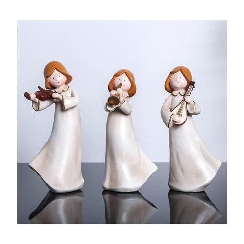 [MGT] Northern Europe originality musician girl Resin modern Home decor Art Decoration decoration craft ornaments statues