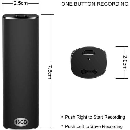 Mini Audio Recorder Professional Digital Voice Recorder USB Dictaphone Voice-Activated Recorder Long Distant Supporting