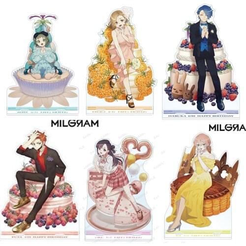 Anime MILGRAM Cake Series Acrylic Stand Figure Model Tabletop Toy MILGЯAM Haruka Sakurai Fuuta Kajiyama Mu Kusunoki Amane