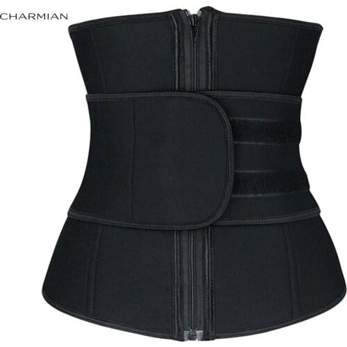 Charmian Unisex Neoprene Velcro Sports Waist Trimmer Workout Enhancer Bones Body Shaper Belt