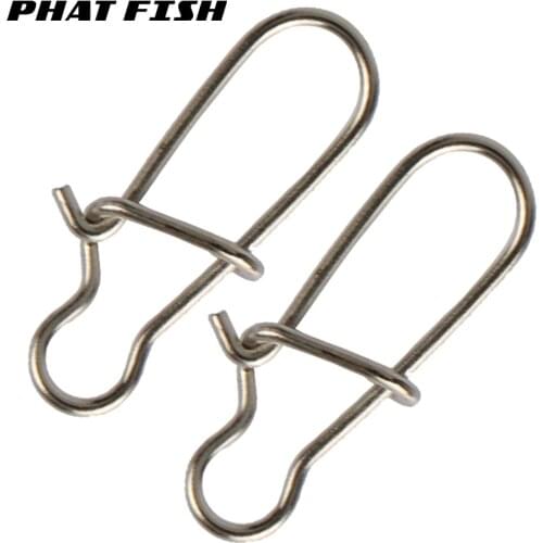 PHAT FISH 100pcs Stainless Steel Nice Snaps Freshwater Saltwater Trout Area Tuna Fishing Accessories