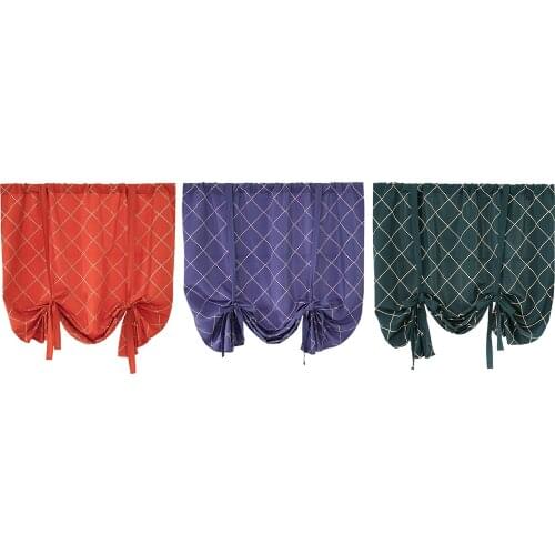 Adjustable Window Treatment Valance Tie Up Ribbons Shades Room Darkening Roman Rod Bedroom Windows Farmhouse