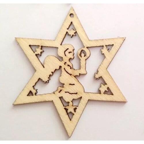 X'mas hanging decoration, indoor festival hanging ornament,laser cut wood christmas tree ornaments