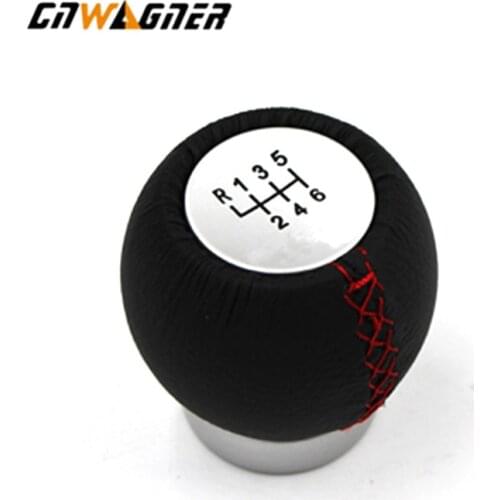 6 speed Manual Auto Car Leather Shifter Shift Knob Cover Stitch Shifter Lever For Toyota TRD car accessories