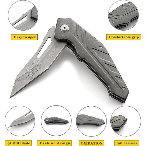 Folding Knife 8CR13MOV Blade Tactical Hunting Pocket Flipper EDC Tools Knives for Self-Defense Survival Climbing Riding Camping