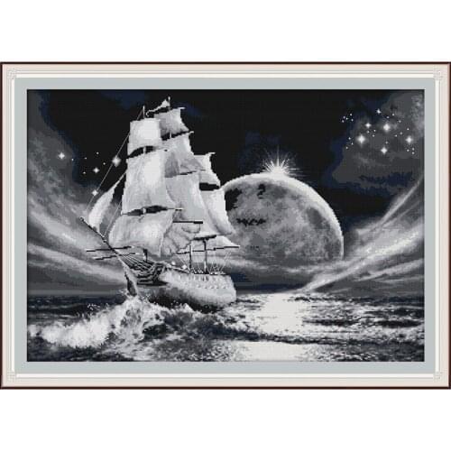 Everlasting Love Go On A Long Journey Chinese Cross Stitch Kits Ecological Cotton Stamped Printed 14CT DIY Christmas Decoration