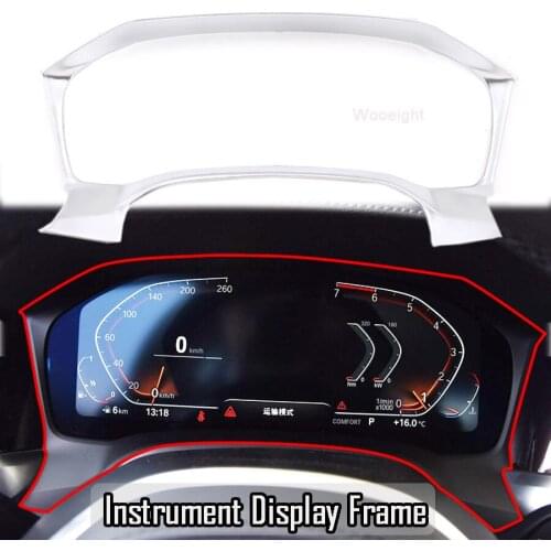 Wooeight 1X Dashboard Instrument Display Sequins Frame Sticker Molding Cover Trim Fit For BMW 3 Series 2020 Interior Accessories
