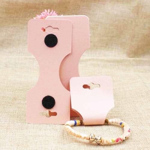 100PCS pink/beige/purple diy self adhesive necklace packing card bracelet hair accoessories display tag card 5*12cm