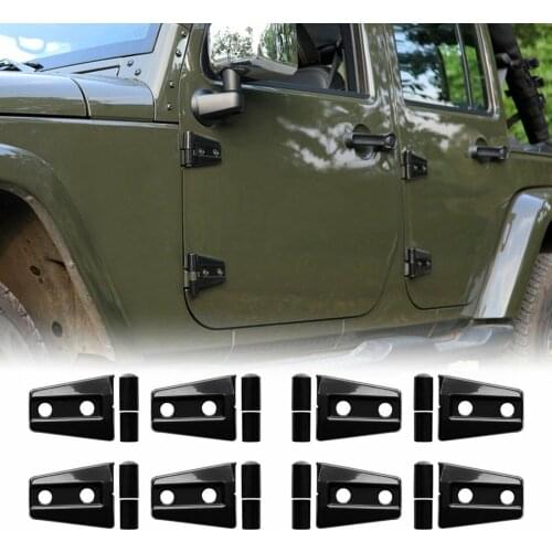 24Pcs Black Door Hinge Cover For Jeep Wrangler JK JKU Unlimited Rubicon 4-Door