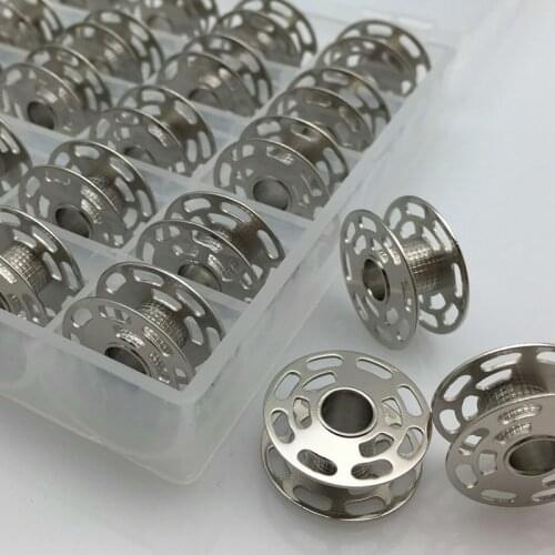 25PCS BOBBINS WITH Clear BOX 0060265000QW - BERNINA bobbin 0060265000 180 185 190 200 435 450 640 730E 1000 1630 5BB5053
