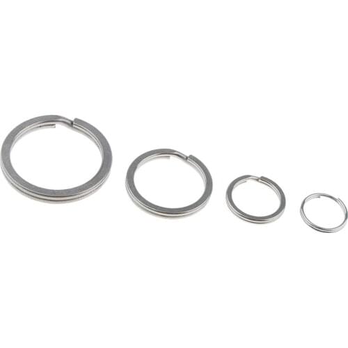 4pcs Split Key Chain Rings Titanium Key Fob Holder Accessories Double Loop DIY Craft