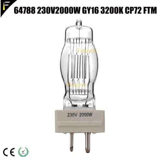 64788 230V2000W GY16 3200K Original Stage Light Lamp Bulb CP72 FTM 2KW Ship Tungsten Light Bulb Flood Lamp Scan Sea Bulb