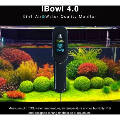 Aquarium Water Quality Monitor 5in1 TDS&pH&Temp Meter Water Quality Real-time digital meter marine tank 4.0