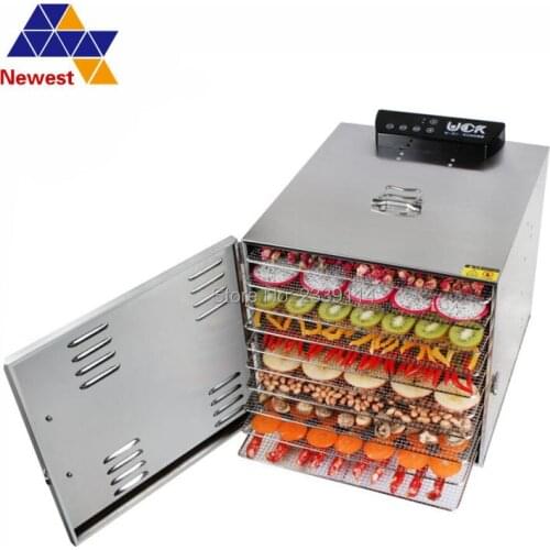 Free shipping Stainless Steel 110V 220V Food Dehydrator Fruit Vegetable Herb Meat Drying Dryer Machine