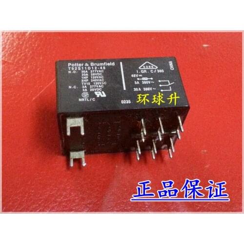 Free shipping T92S11D12-110 2 pole 30 A, 2 CO or 2 NO contacts relays
