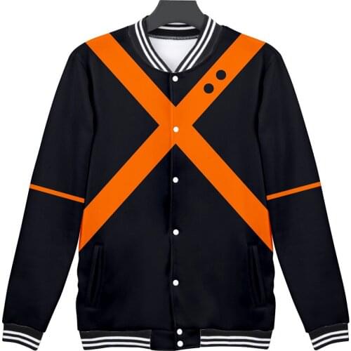 My Hero Academia Baseball Jacket Men Anime Jacket Boku No Hero Academia Cosplay Costume Himiko Toga Baseball Jacket Uniform