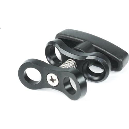 BGNing Camera Flashlight CNC Butterfly Clip Arm Dual Holder Mount Underwater Photography Diving Adapter 1"Ball Clamp Accessories