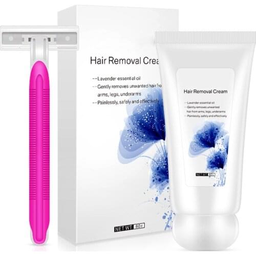 Bikini Permanent Body Hair Removal Cream High-purity Lavender Essential Oil for Men Women Improve Skin Damage Hair Removal Cream