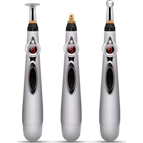 Electronic Acupuncture Pen Meridian Massage Pen With Mushroom Head Laser Therapy Rehabilitation Pain Relief Tool