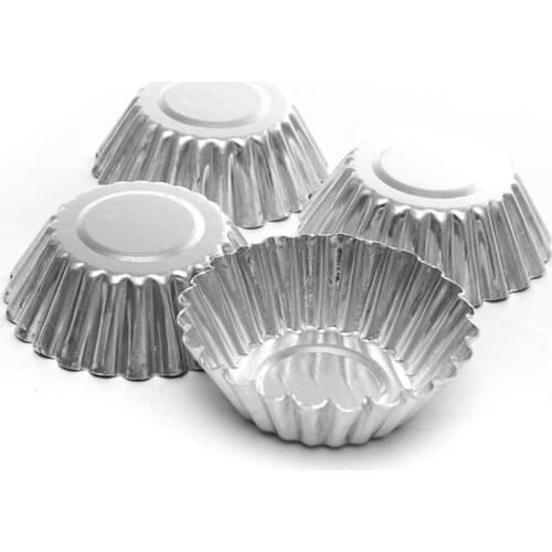 10pcs Egg Tart Mold Cake Aluminium Alloy Tart Mould Baking Tool Cupcake Egg Tart Fruit Tart Mold Baking Cup Tartlets Pans
