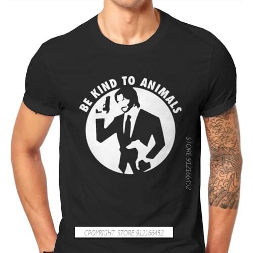 John Wick Dog Loves Me TShirt Be Kind To Animals Neo Anderson Morpheus Film New Design Gift Idea T Shirt Short Sleeve